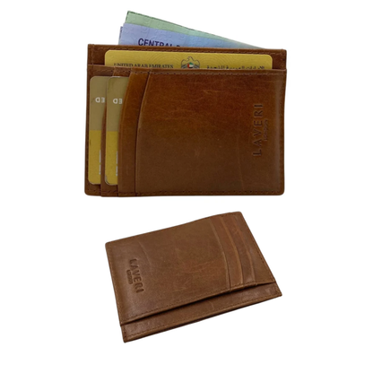 Super Slim Soft Genuine Leather Card Holder, Mini Credit Card Wallet # 1598N