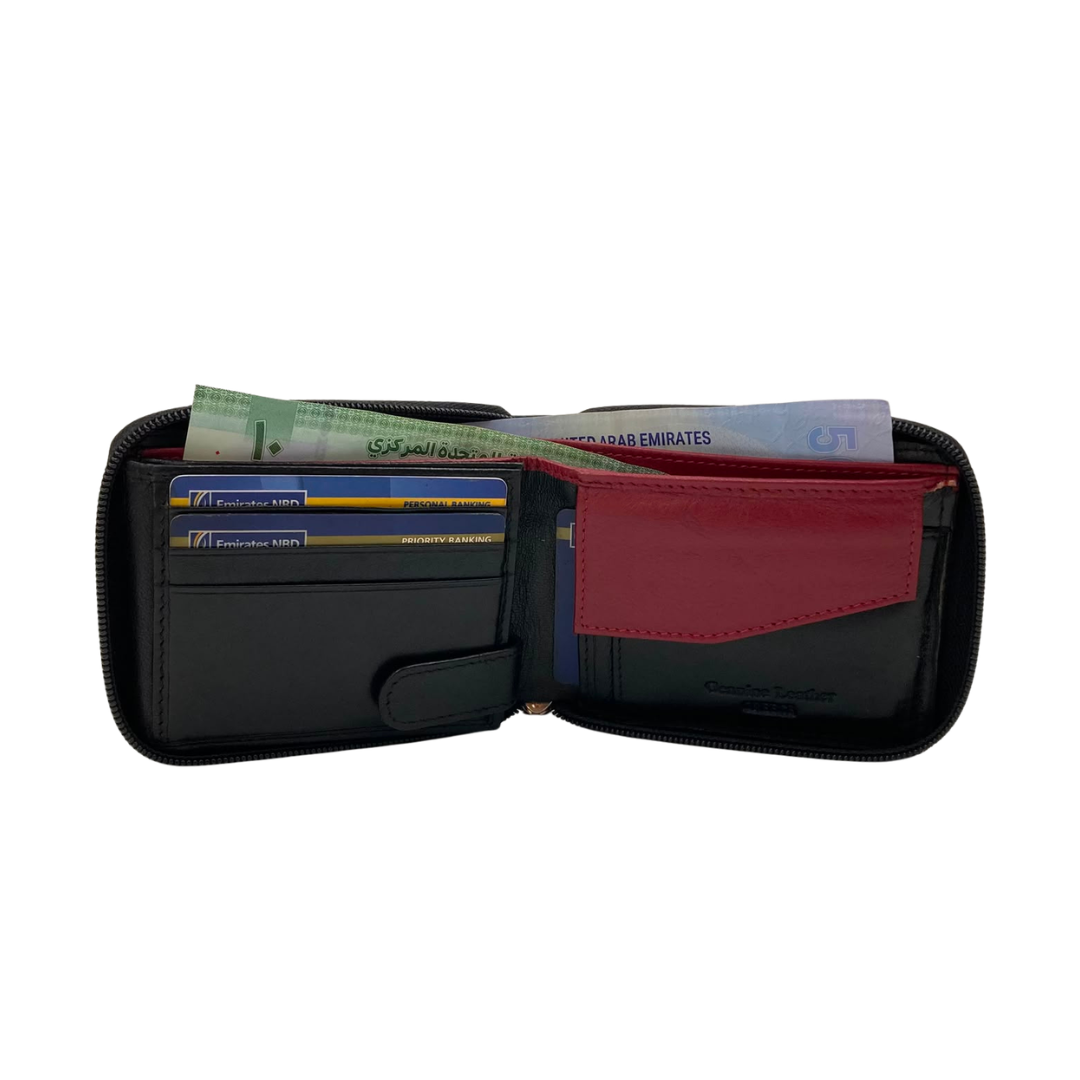 Fullzip leather mens Wallet #1426CZ