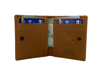 Slim Snap Button Outside Cards & Cash Wallet # RFID 4560S