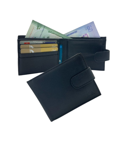 Smooth Leather Card & Coin Billfold Wallet # 1005CL