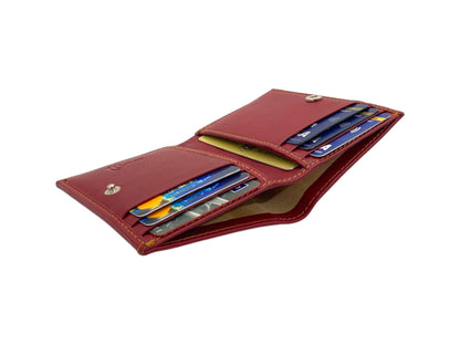 Slim Bifold Inside Button Card & Cash Wallet # RFID 1977BL