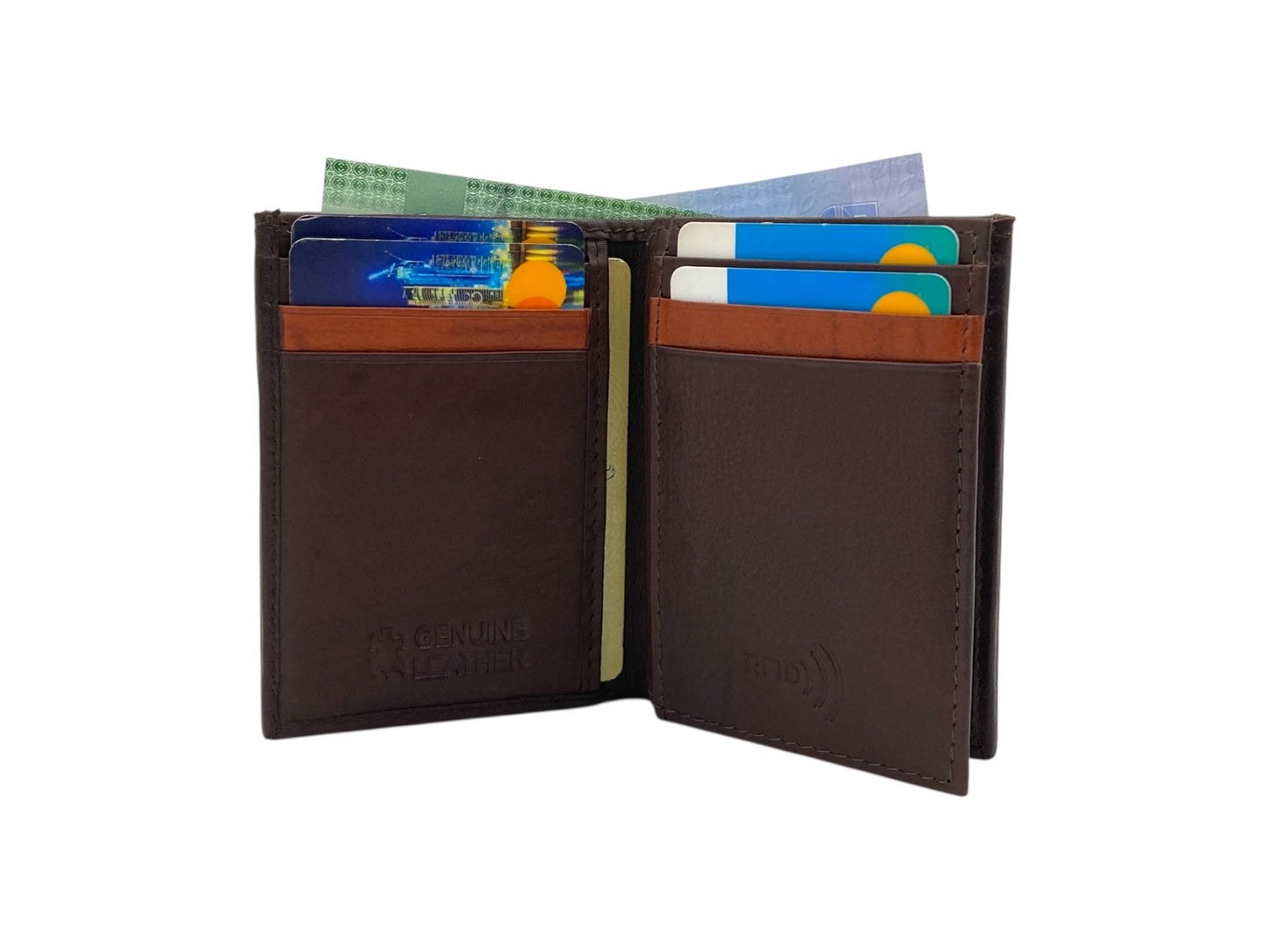 Small Bifold Cards Wallet # RFID 4018 Elastic