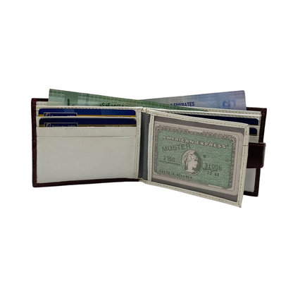 Classic Men's Waterproof Bifold Leather Wallet with Flip ID Window #1728L (C.L.)