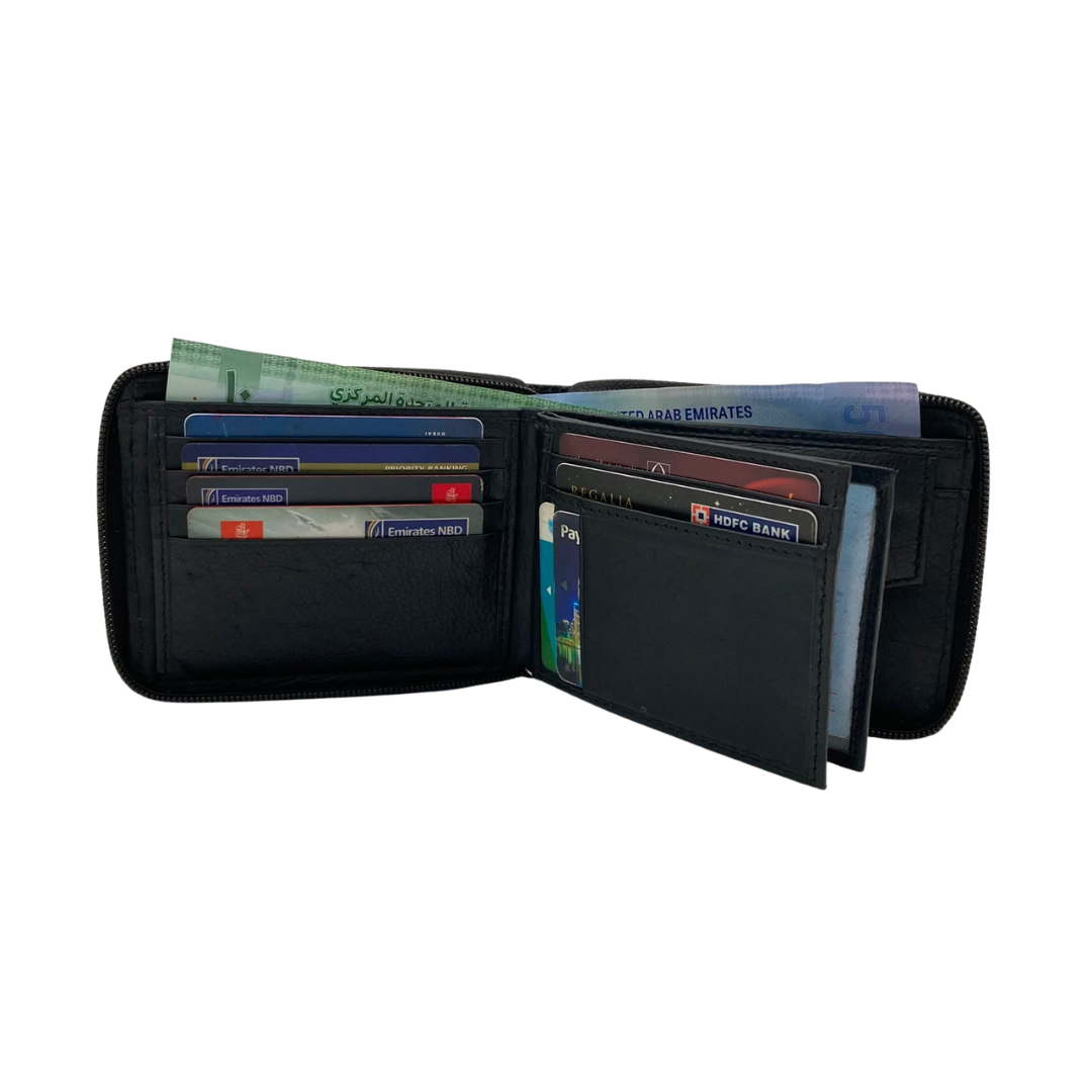 Fullzip leather mens Wallet #1406CZ