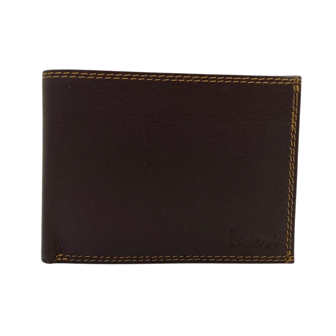 Antq, Smooth Leather Wallet With Inside Leather Lining # 1886C