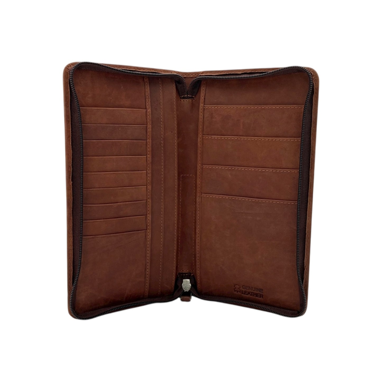 Vintage Premium Leather Family Passport Wallet # 1672Z