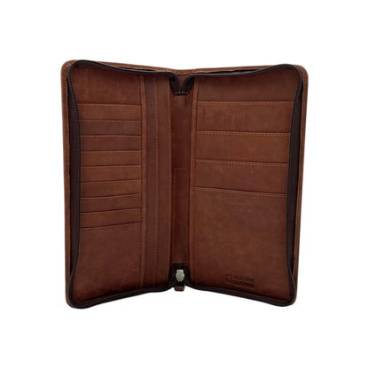 Vintage Premium Leather Family Passport Wallet # 1672Z