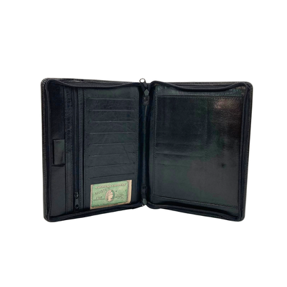 Ultra Light Slim Classic Leather A-5.FILE FOLDER-ZIP_BLK[KATA]