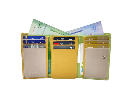 Women's Multi-Color TriFold Leather Wallet  # 1354NP