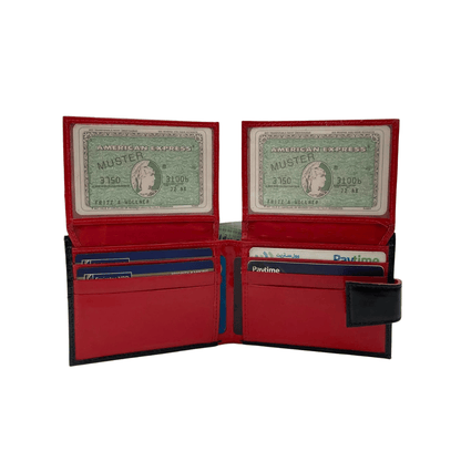 Classic Men's Waterproof Bifold Leather Wallet with Flip ID Window #1729 L (C.L.)