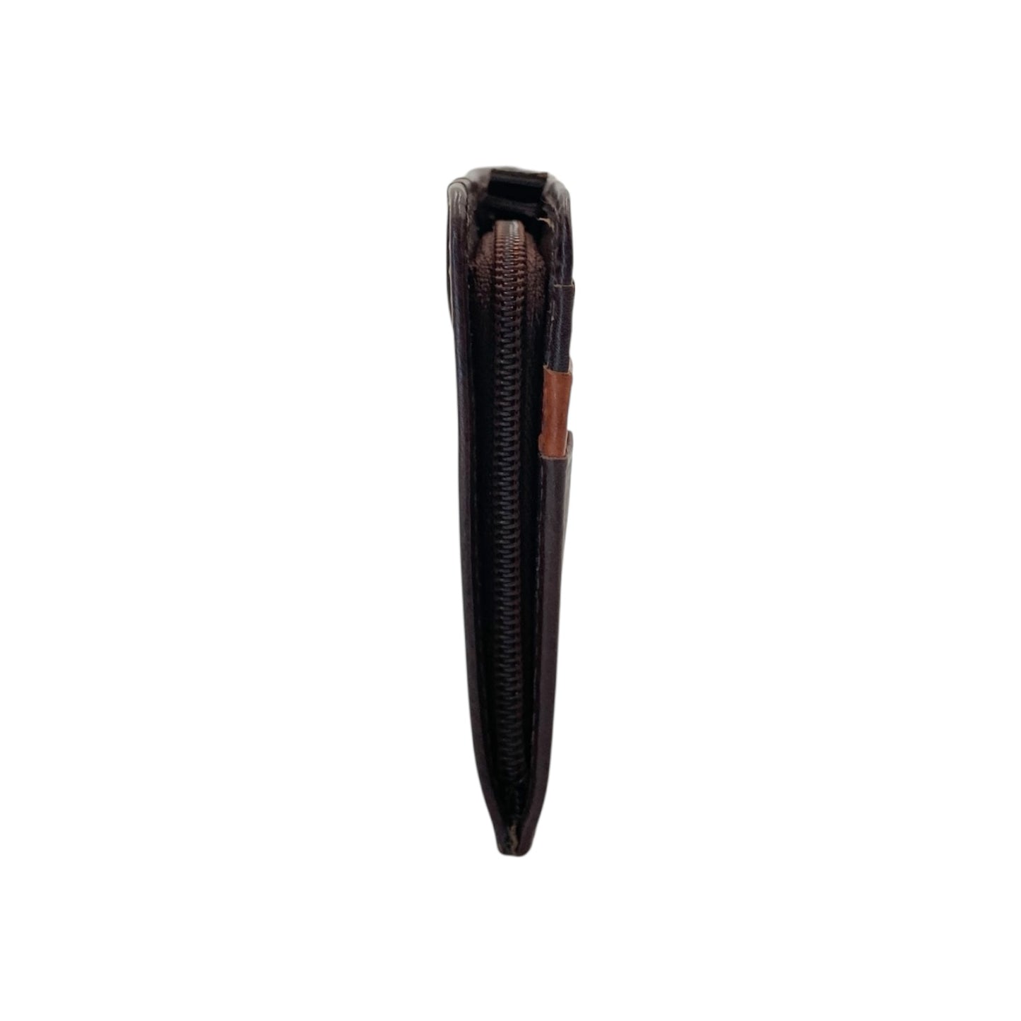Slim Top Zipper Cards Holder Genuine Leather RFID # 4502