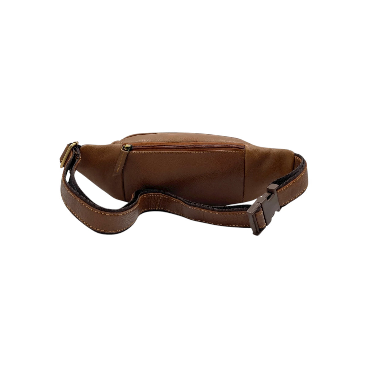 Classic Leather Belt Bag with Three Zippers – Sling Bag for Men & Women ,Belt pouch, Leather Waist Bag  # 2179