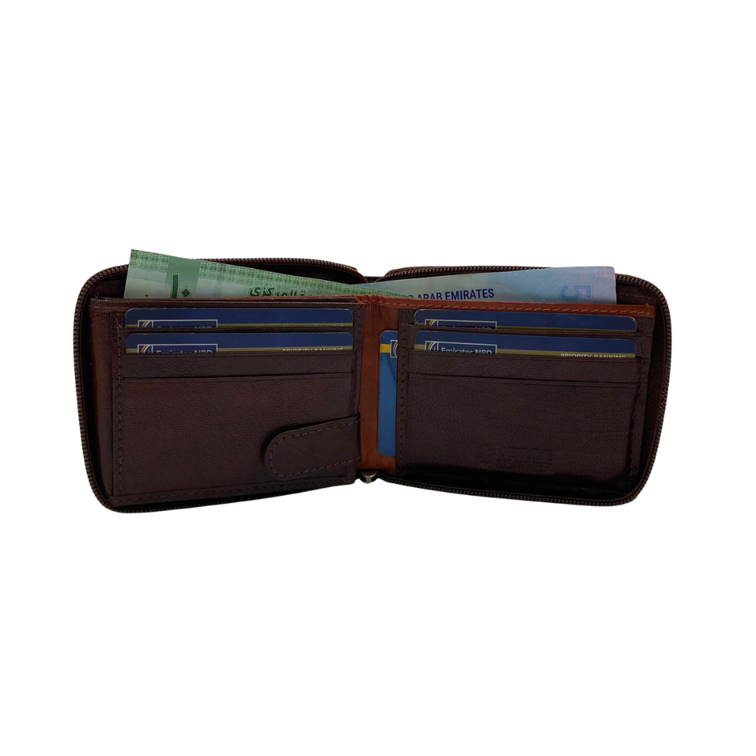 Fullzip leather mens Wallet #1426Z