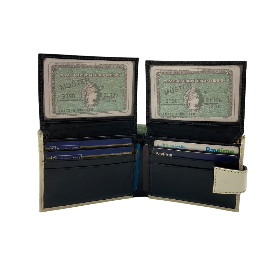 Classic Men's Waterproof Bifold Leather Wallet with Flip ID Window #1729 L (D.L.)
