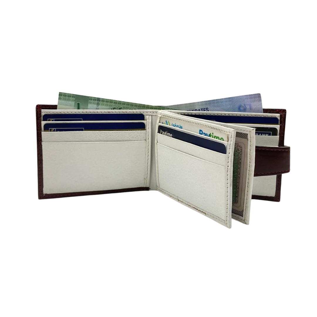 Classic Men's Waterproof Bifold Leather Wallet with Flip ID Window #892L