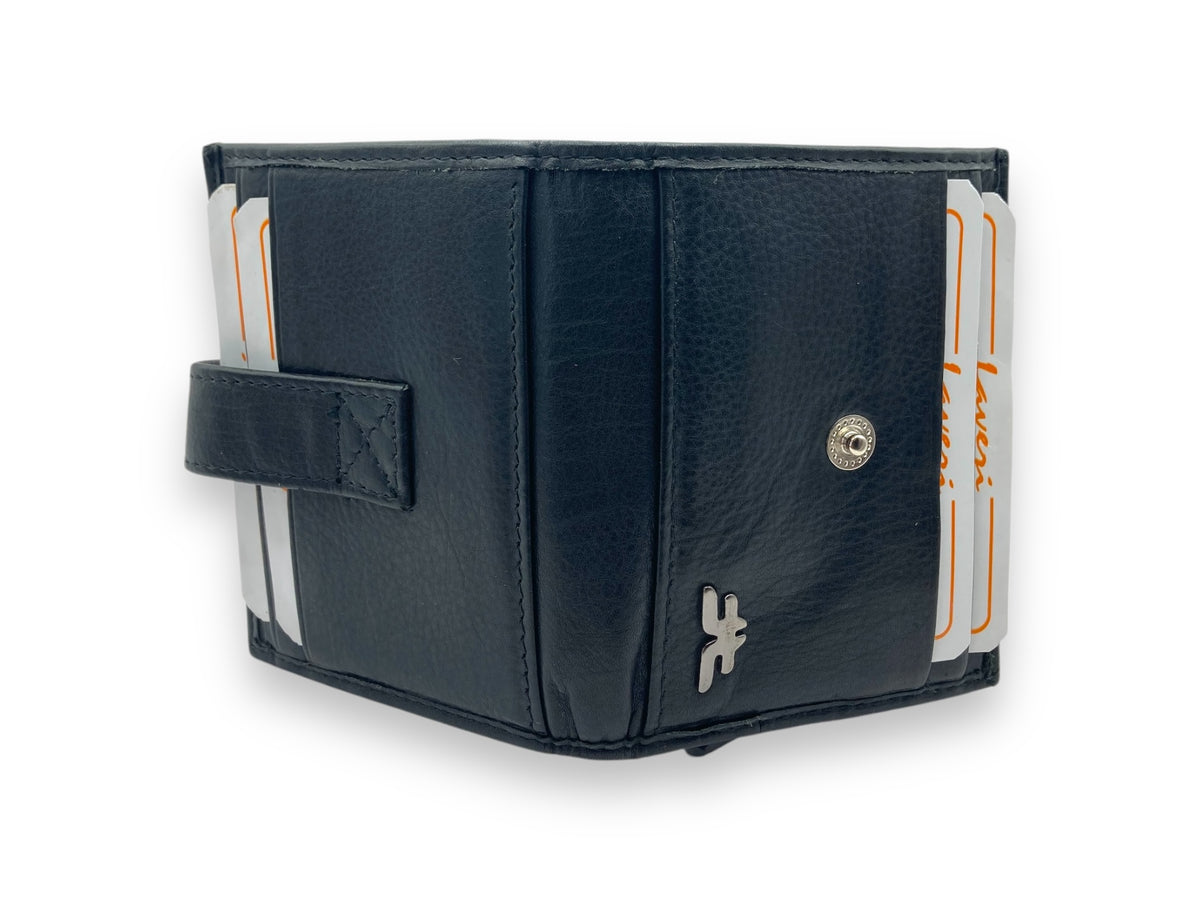 Smart Pop-Up Metallic Card Holder Bi-Fold Wallet in Leather # 4029C.Box