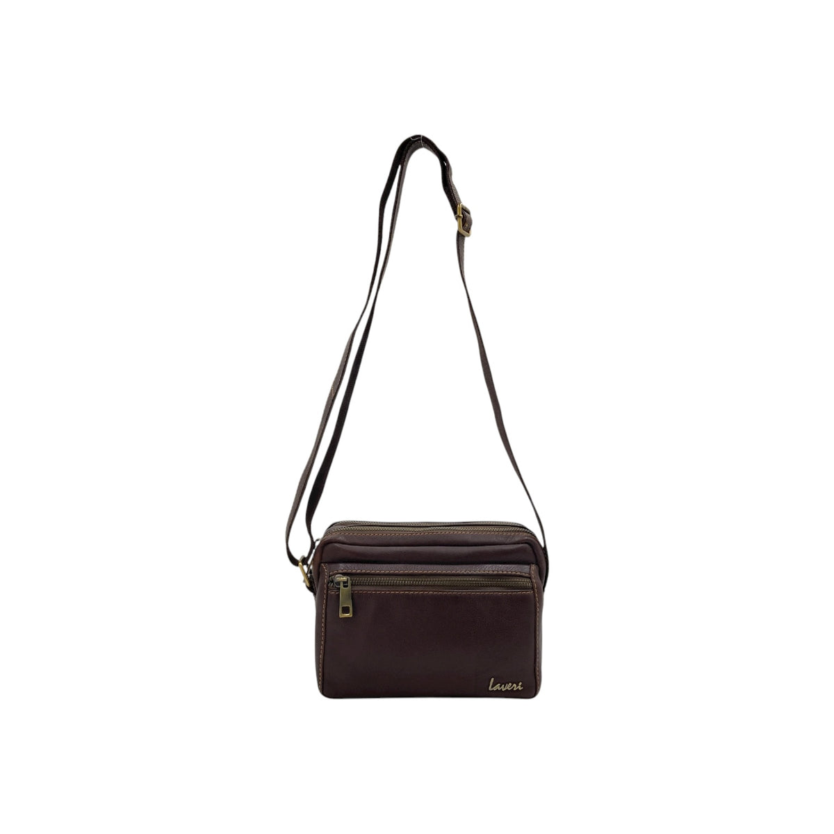 Hand Pouch, Wash Bag, Toiletry, Genuine Leather # 2040HN [STRAP]