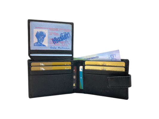 VacaPelle 10-12 Card Billfold Genuine Leather Wallet # 1347L