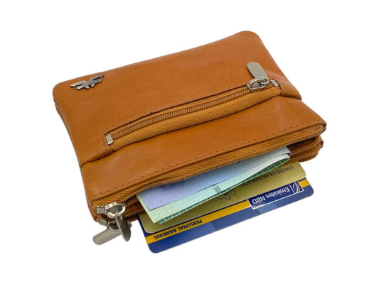 Travel Wallet Cards, Cash, Coins & Key Wallet RFID # 4337