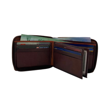 Fullzip leather mens Wallet #892Z