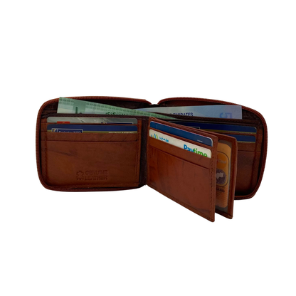Fullzip leather mens Wallet #892Z