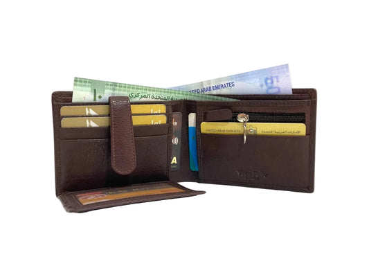 VacaPelle 10-12 Card Billfold Genuine Leather Wallet # 4696A