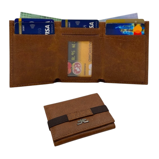 Compact Trifold Cards & Cash Wallet #  1891 [8] Elastic