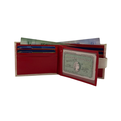 Classic Men's Waterproof Bifold Leather Wallet with Flip ID Window #1728L