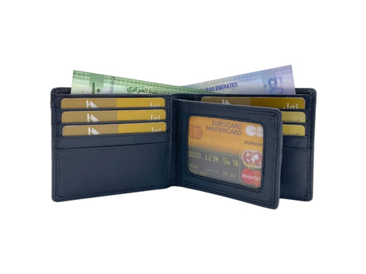 VacaPelle 12-14 Card Billfold Genuine Leather Wallet # 4094N