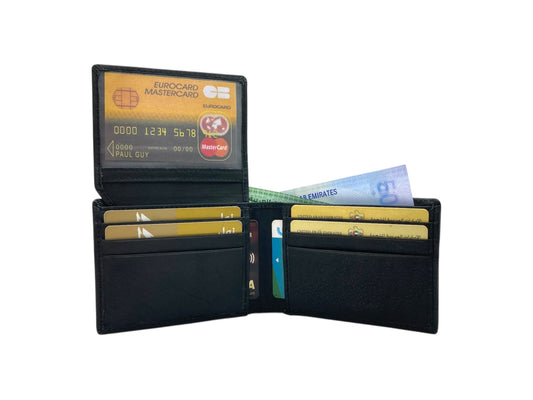 VacaPelle 10-12 Card Billfold Genuine Leather Wallet # 1347