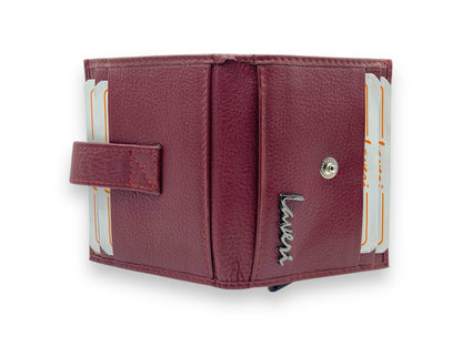 Smart Pop-Up Metallic Card Holder Bi-Fold Wallet in Leather # 4029C.Box