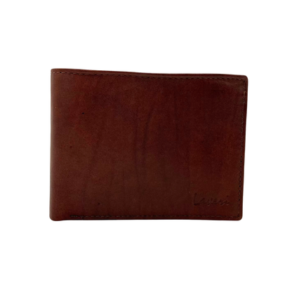 Mens Genuine Leather Mens wallet Leather Lined Bi fold Wallet For Men # 1244