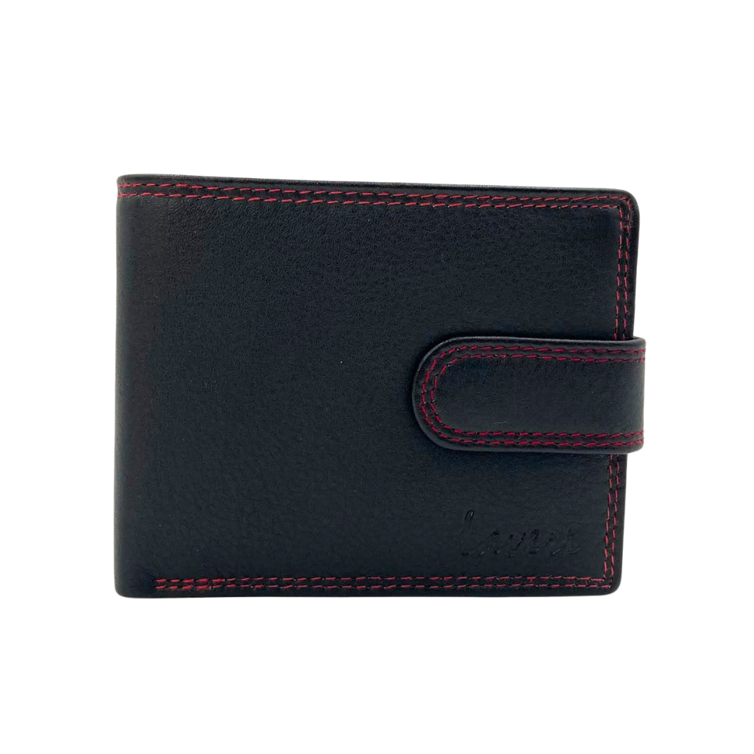 Mens Genuine Leather Mens wallet Leather Lined Bi fold Wallet For Men # 1350BL