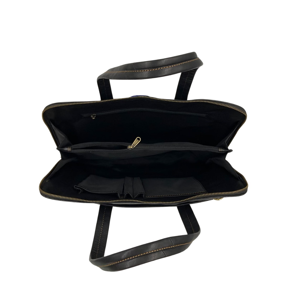 Expandable Leather Laptop Organiser Premium  # 2920