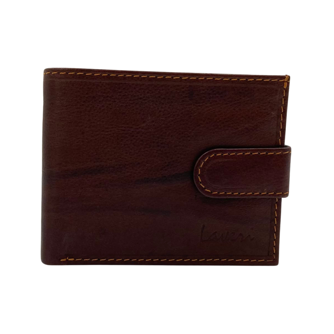 Mens Genuine Leather Mens wallet Leather Lined Bi fold Wallet For Men # 1005CL