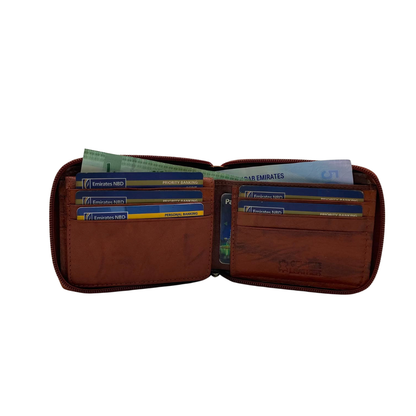 Fullzip leather mens Wallet #1541Z