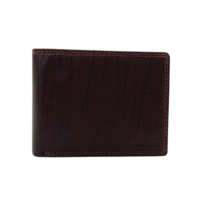 Mens Genuine Leather Mens wallet Leather Lined Bi fold Wallet For Men # 1350B