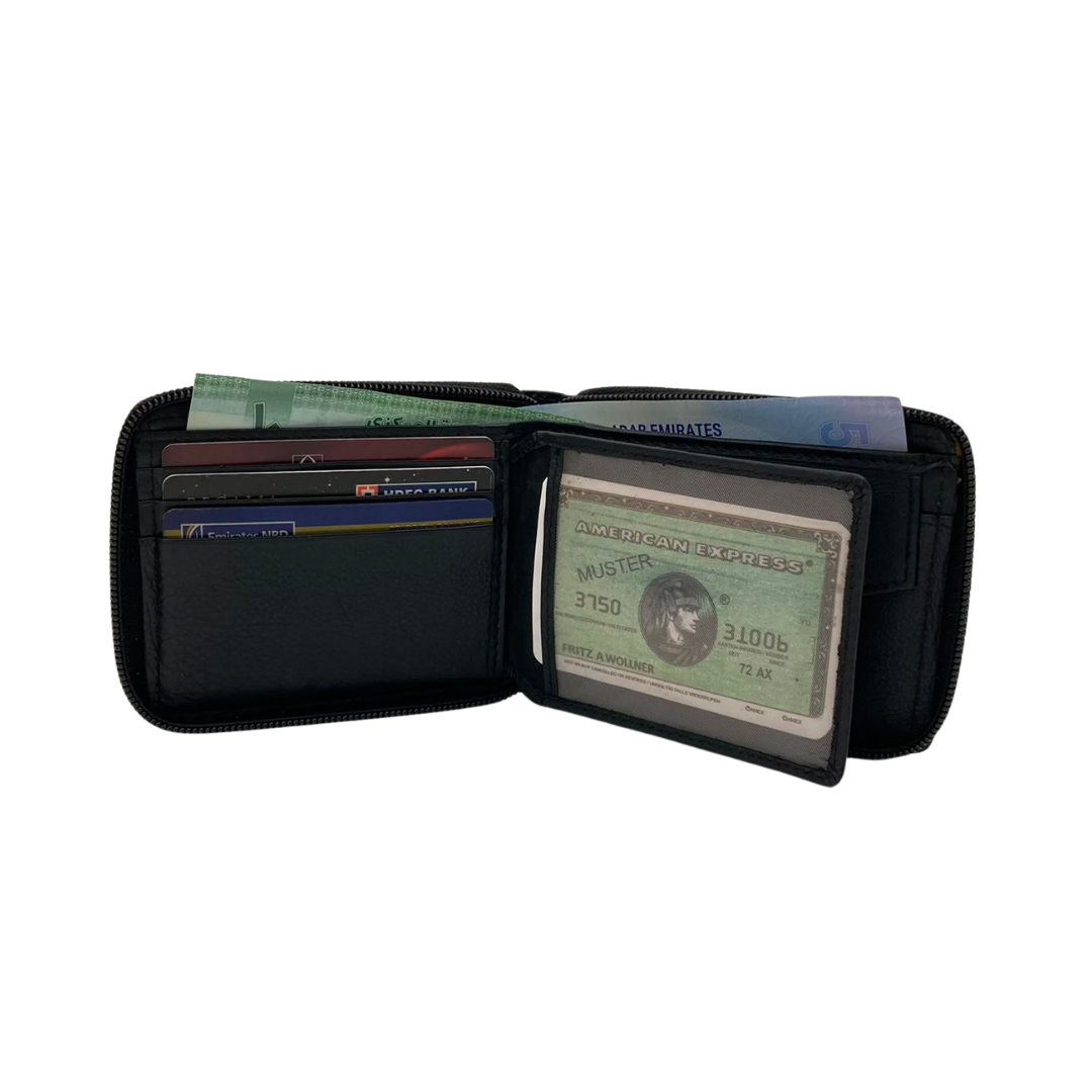 Fullzip leather mens Wallet #1116CZ