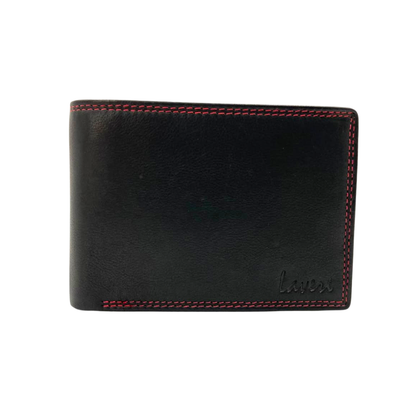 Mens Genuine Leather Mens wallet Leather Lined Bi fold Wallet For Men # 1510