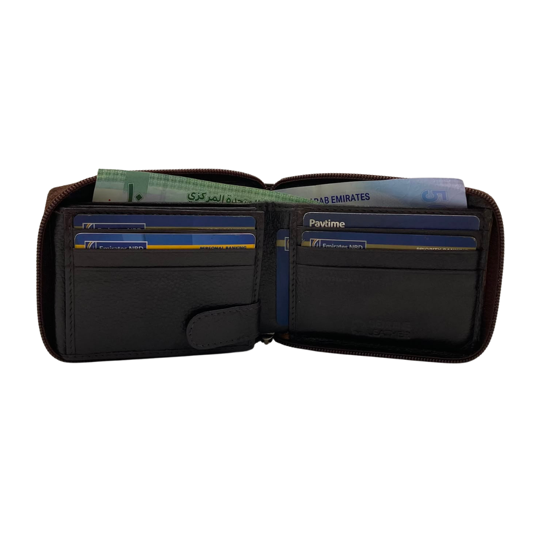 Fullzip leather mens Wallet #1426Z