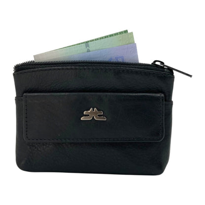 Slim Travel Top Zipper Cards, Cash, Coins & Key Wallet RFID # 1372