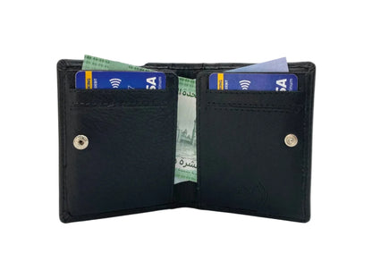 Slim Snap Button Outside Cards & Cash Wallet # RFID 4560S