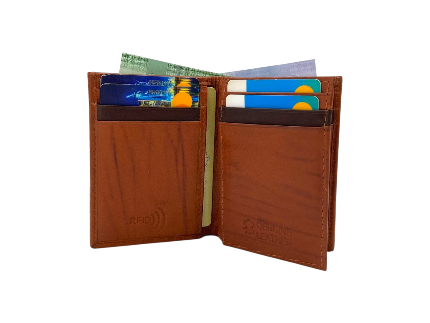 Small Bifold Cards Wallet # RFID 4018 Elastic