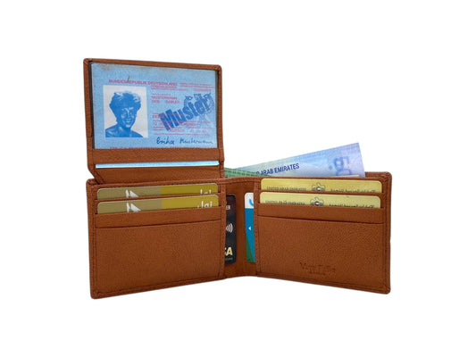 VacaPelle 10-12 Card Billfold Genuine Leather Wallet # 1347