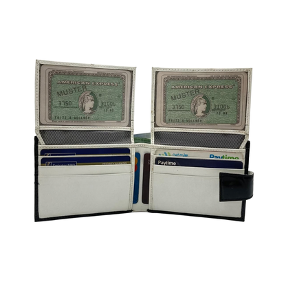 Classic Men's Waterproof Bifold Leather Wallet with Flip ID Window #1729 L (C.L.)