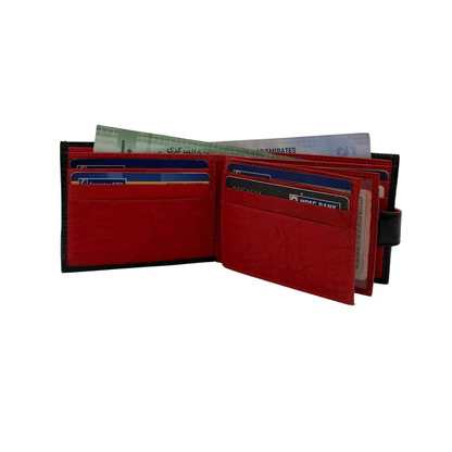 Classic Men's Waterproof Bifold Leather Wallet with Flip ID Window # 892L (D.L.)