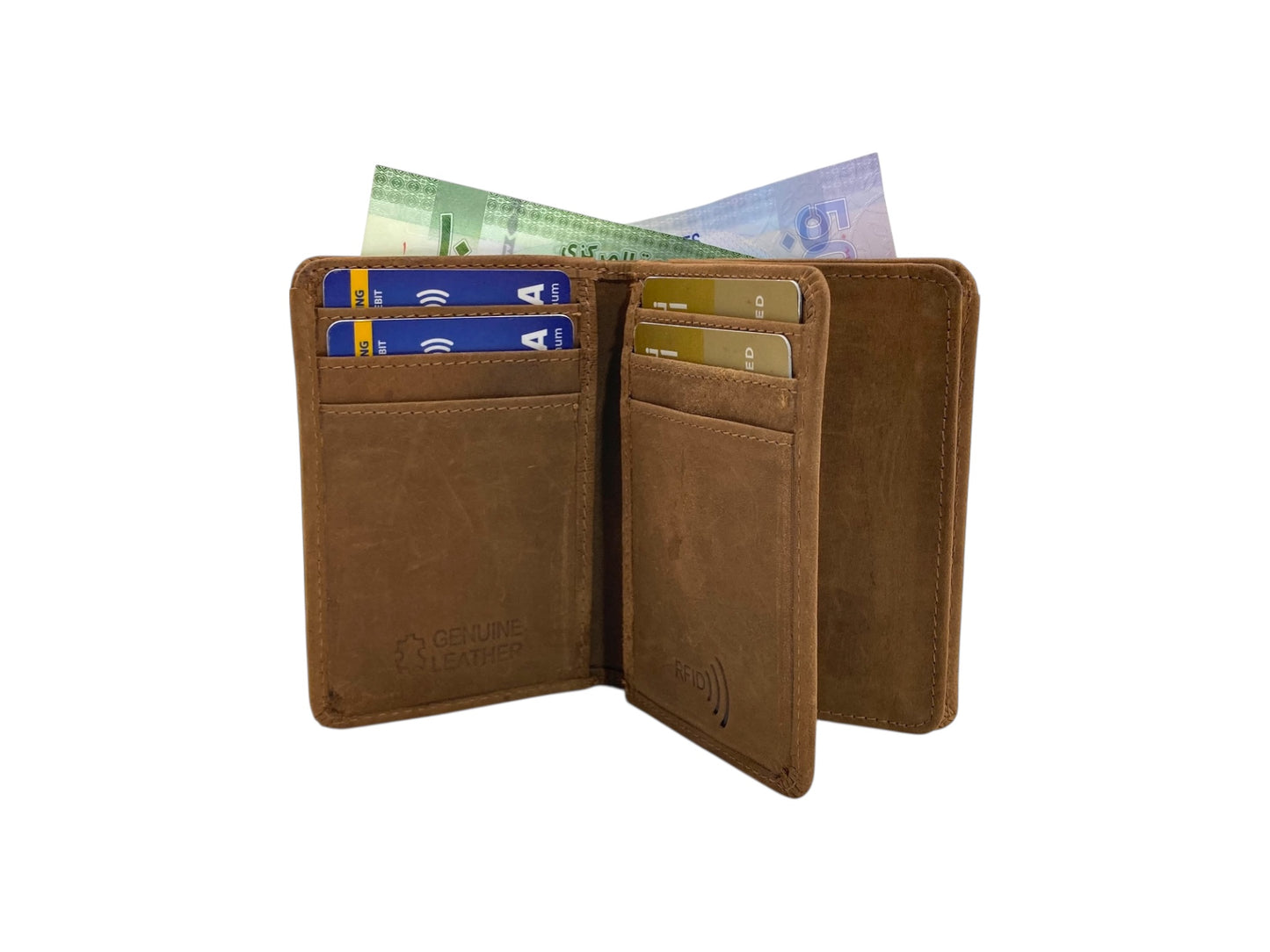 Compact Credit Cards & Cash Wallet With RFID # 4193A [ELASTIC]