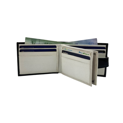 Classic Men's Waterproof Bifold Leather Wallet with Flip ID Window # 892L (C.L.)