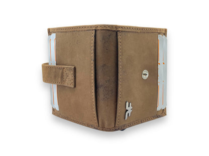 Smart Pop-Up Metallic Card Holder Bi-Fold Wallet in Leather # 4029C.Box