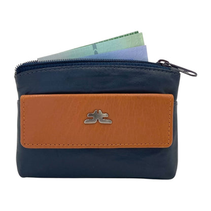 Slim Travel Top Zipper Cards, Cash, Coins & Key Wallet RFID # 1372